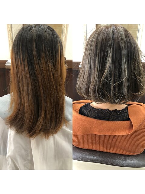 ［relight尼崎］揺れる束感を表現するヘアカラー