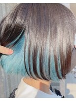 クラシコ ヘアー(CLASSICO hair) ミニボブ×水色インナーカラー