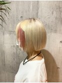 ホワイトブロンド+フェイスフレーミング