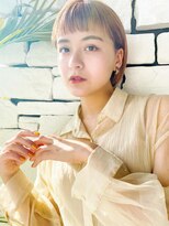 コルソ バイ ケーツー(CORSO by k-two)&nbsp;小顔×パツッとボブ×オレンジベージュ[西宮北口/門戸厄神]