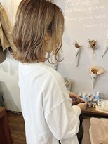 バンビ プライベート サロン(Bambi private salon)&nbsp;切りっぱなし外ハネボブ＊ベージュカラー＊Bambi松平愛