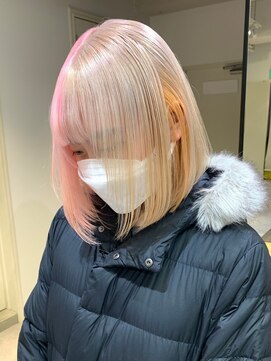 ベレーザ 渋谷(BELEZA) 2985プラチナグレージュバイカラーハイライトグラデーション