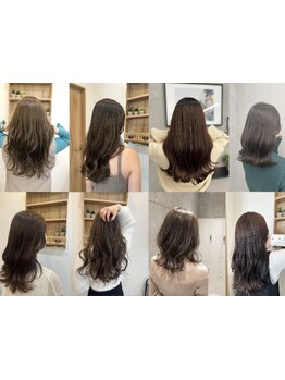 《透け感カラーで最旬ヘアーを》赤みを抑えた外国人風な透明感、柔らかい質感。髪も肌も綺麗に魅せる＊