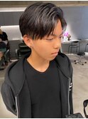 rireニュアンスパーマカルマパーマベリーショートダークアッシュ