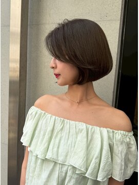 ナンバー ソポ 札幌/ジャム 札幌(N° sopo/JAM) モカブラウン顔周りレイヤーボブ/大通駅個室サロン