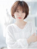 ボブマッシュパーマ小顔フレンチカジュアルTd1上尾20代30代40代