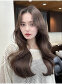 韓国レイヤーウェーブヘア顔周り髪質改善銀座