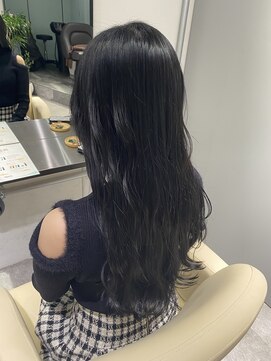 暗髪ディープグレー　髪質改善　心斎橋