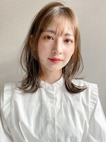 リヤン 表参道(lyann) 大人ガーリーダークアッシュミディアムレイヤーカットa