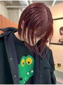 栄外ハネ大人女子柔らかミディアム髪型