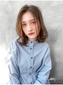 【GEEKS渋谷】かきあげウェットヘア/透明感ベージュ/20代30代