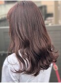 20代30代☆大人可愛い毛先パーマココアブラウン艶感肩ライン