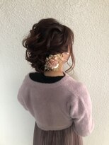 パリスパート2&nbsp;ゆるふわ カール サイド ツイスト シニヨン ヘアアレンジ