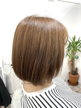 クリアリティ ヘアーサロン 京都駅前本店(clarity hair salon) スモーキーベージュボブ×ULTOWA　@1101_hairstyle ●098●