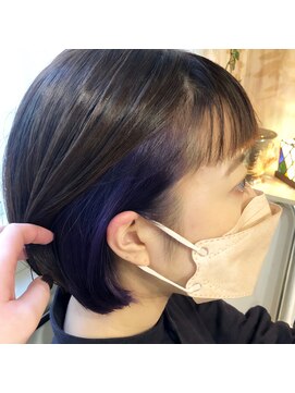 スクリバイタヒエ(SUKURI by tahie) #インナーカラー　#パープル　#艶カラー