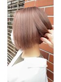 #ミルクティーベージュ　#ピンクベージュ　#ブリーチ2回