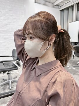 ゲーム 原宿店(GAME) 顔周りカット/ミルクティベージュ/前髪