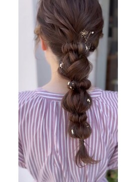 サンシップ(sun ship) 結婚式お呼ばれ/編みおろしヘアアレンジ