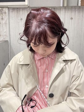 ロンド 表参道店(Lond) ピンクベージュブリーチなしマチルダボブ