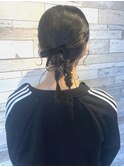 ダブルポニーローポニー個性的ヘアアレンジくるりんぱライブ