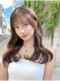 韓国前髪/レイヤーカット/流れる顔まわり/インナーカラー