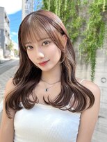 カシュカシュ 表参道(cache cache)&nbsp;韓国前髪/レイヤーカット/流れる顔まわり/インナーカラー