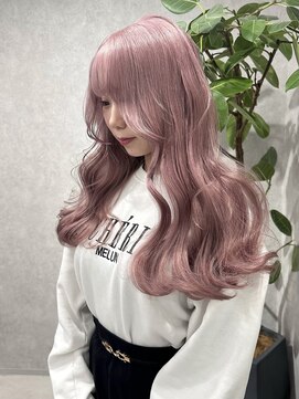 ロウル 渋谷(LOWRL) ピンクラベンダー/ケアブリーチ/ダブルカラー