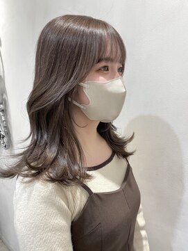 ザックラフィネ(ZACC raffine) グレーベージュ/ミディアムレイヤー/シースルーバング