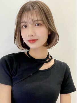 トルネード(TORNADO) 韓国風切りっぱなしボブ似合わせカット 丸みボブ A1227