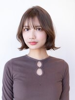 イオ 本厚木(io) くびれレイヤー切りっぱなしボブ美髪質改善卵型ピンクブラウン