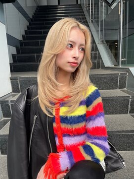 ザシェノンアオヤマ(THE CHAINON AOYAMA) ワンカールレイヤー/ブロンド/ミルクティーベージュ