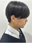 メンズシースルーマッシュセンターパートニュアンスパーマ眉毛