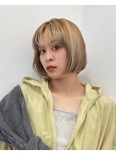 ホワイトレーベルグラ(White Label gra) 洗練ボブ×ハイライトカラー