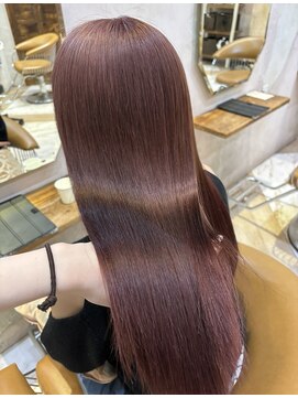 ロンドローズ 名古屋(Lond damaskRose) ブリーチ 学割 オリーブベージュ レイヤーカット リタッチ512