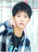 ソフツイストショートバング　ツーブロック