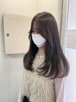 キャンバス バイ ネオリーブ 横浜西口(Canvas by neo.)&nbsp;ロングレイヤー グレージュ 透け感 【miku】