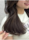 ◎ 美髪カールシアーカラーグレージュエアリーロングセミディ