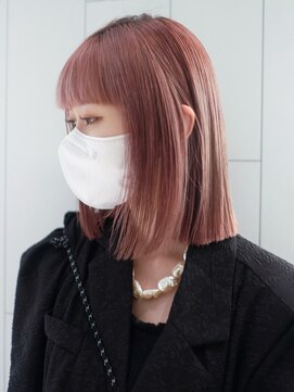 シオン(shion) ミディアム美髪韓国ヘア顔周りレイヤーボブ_ba414661