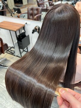 アディクト 東陽町西口(addict) サラ艶になる縮毛矯正＿ライトブラウン＿セミロング［東陽町駅］