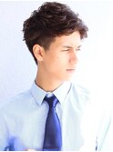 メンズショート/ツーブロック/アップバング/白髪染め