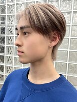 オリーブベージュメンズミルクティーベージュシースルーマッシュ
