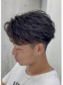 フェザーパーマ 熊本メンズカット フェザーショート 熊本パーマ