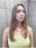 ダブルカラーヘーゼルベージュミルクティーベージュブリーチ韓国