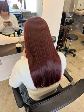 エイト チャタン 沖縄北谷店(EIGHT chatan) （北谷）ブリーチなしカラー！ワインレッド！