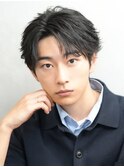 フェザーパーマショートセンターパート［新宿/メンズパーマ]