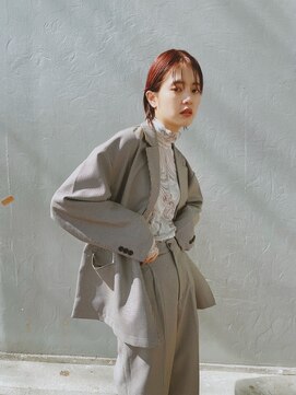 ラモードイワイインターナショナル(La Mode IWAI international) モード感ショート×シアーレッドカラー