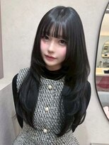 シックス バイ インク 渋谷(SIX by INK.)&nbsp;ダークブルー/デジタルパーマ/ワンホンレイヤー[渋谷]
