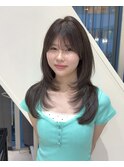 韓国風ハッシュレイヤー/透明感オリーブグレージュ