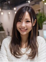 ディアーズ 青森店(Dears) ミルクティーブロンド/ダークブルー/デジタルパーマ/青森駅