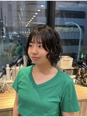 大人可愛いナチュラルボブパーマ